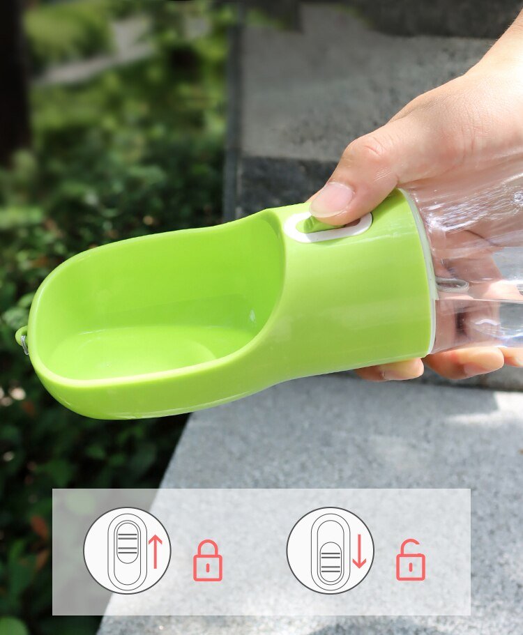 HOOPET Pet Dog Water Bottle Feeder Bowl Portable Water Food Bottle Pets Outdoor Travel Drinking Dog Bowls Water Bowl for Dogs