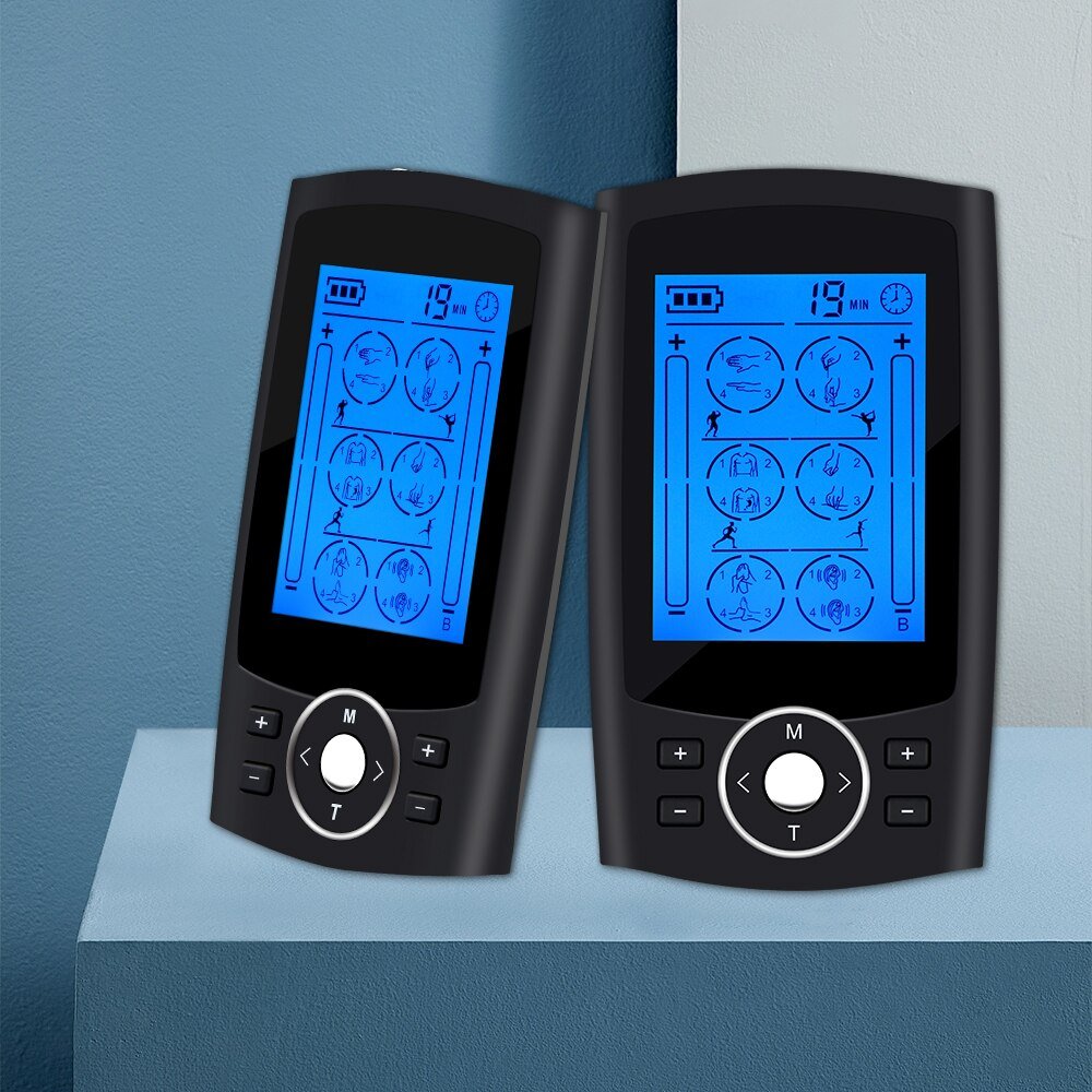 24-Mode TENS Unit Rechargeable Digital Therapy Machine Full Body Massage Device TENS EMS Muscle Stimulator Massager Health Care