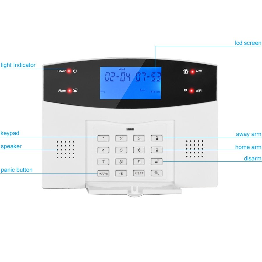 IOS Android APP Wired Wireless Home Security System