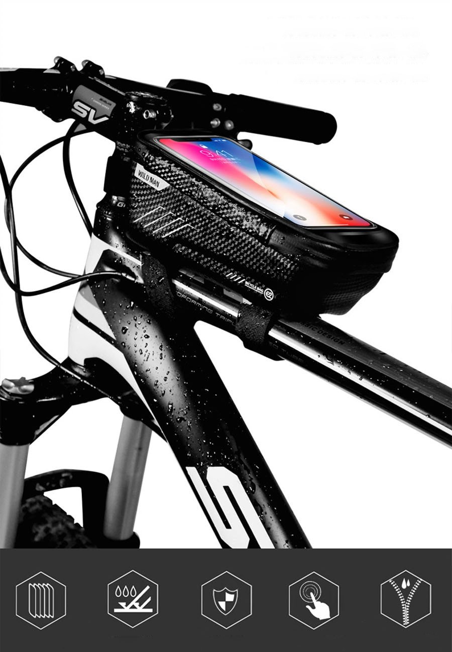 Rainproof Bicycle Bag with Phone Case