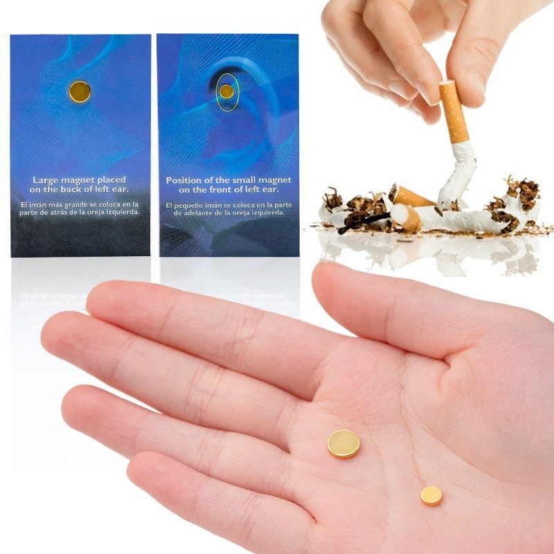 6/10PCS Magnet Auricular Quit Smoking Acupressure Patch Not Cigarettes Health Therapy Smoking Anti Smoke Patch Health Care