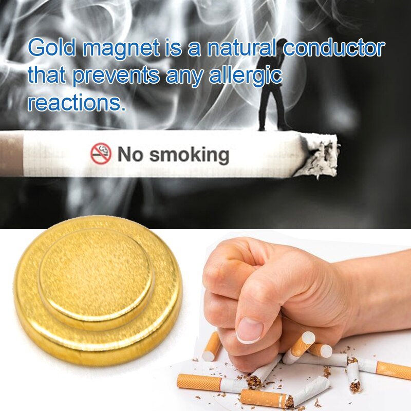 6/10PCS Magnet Auricular Quit Smoking Acupressure Patch Not Cigarettes Health Therapy Smoking Anti Smoke Patch Health Care