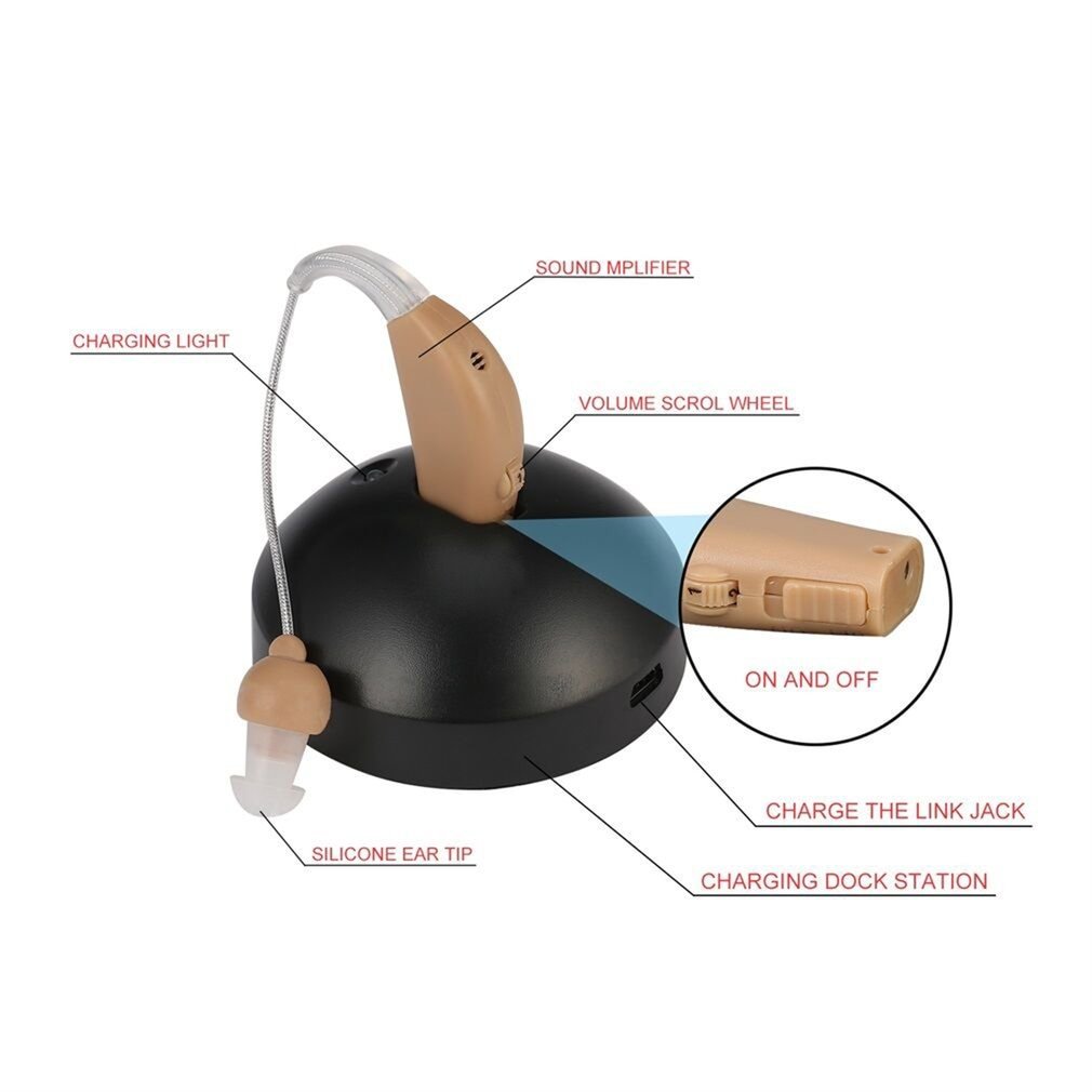 Portable Rechargeable Hearing Aid Set