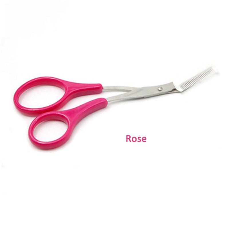 Eyebrow Trimmer Scissor with Comb Facial Eyelash Hair Removal Grooming Shaping Eyebrow Shaver Cosmetic Makeup Accessories