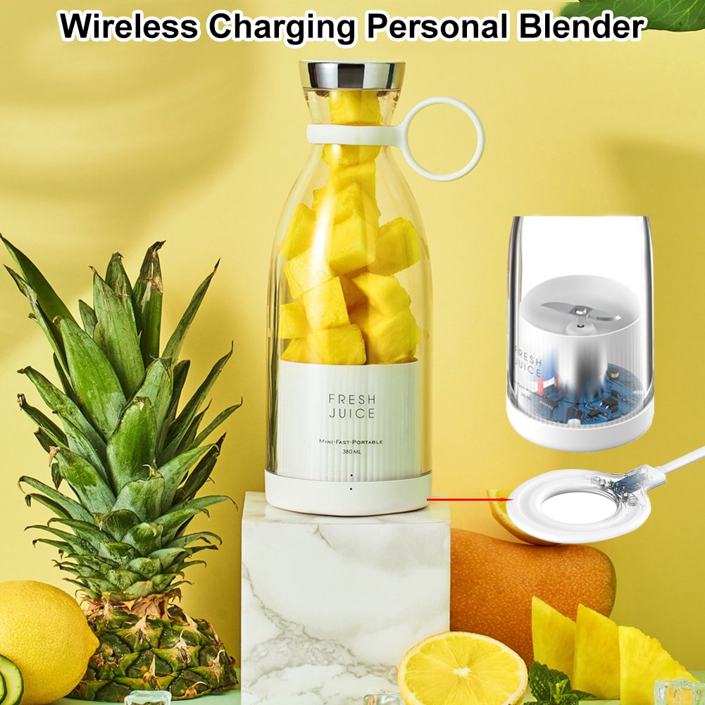Portable Blender 380ML blender bottle fresh blender Wireless Charging Electric Fresh Juicers Machine Mini Fruit Blender Mixer Su