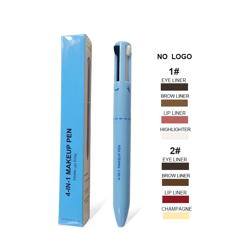 Multi-effect 4 In 1 Eyeliner Eyebrow Pencil Contour Pen Long Lasting Waterproof Cosmetics Eyeliner Makeup Pencil Lip Liner Pen