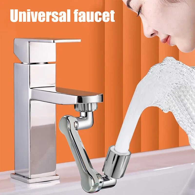 1080° Rotatable Extension Faucet Sprayer Head Water Tap Nozzle Universal Bathroom Tap Extend Adapter Aerator 2 Spray Modes